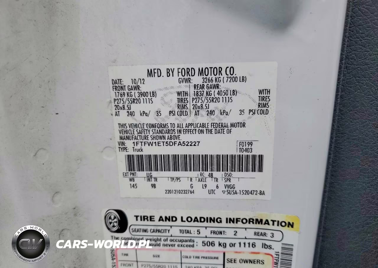 2013 Ford F150 Supercrew VIN:1FTFW1ET5DFA52227 - 12