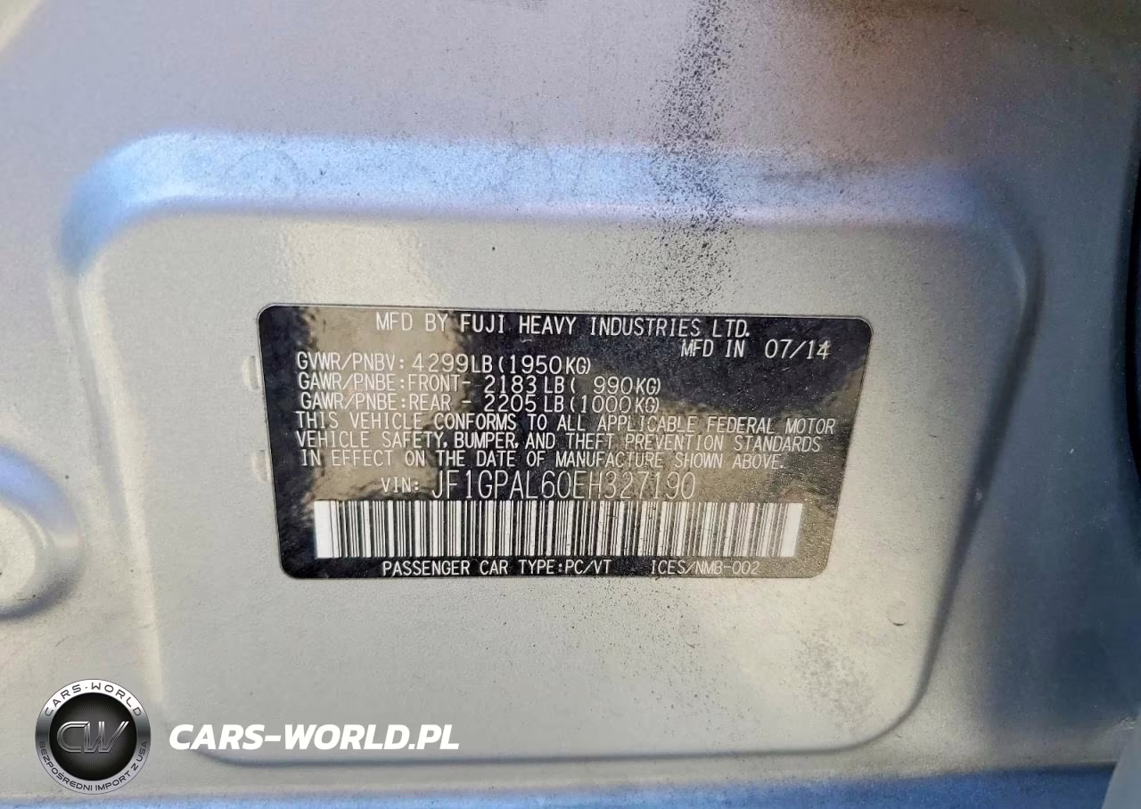 2014 Subaru Impreza Sport Premium VIN:JF1GPAL60EH327190 - 13