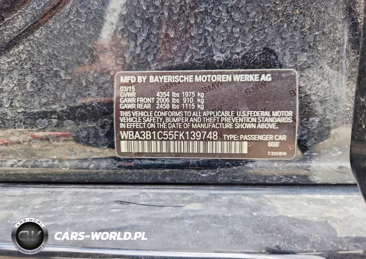 2015 BMW 320 I VIN:WBA3B1C55FK139748 - 13