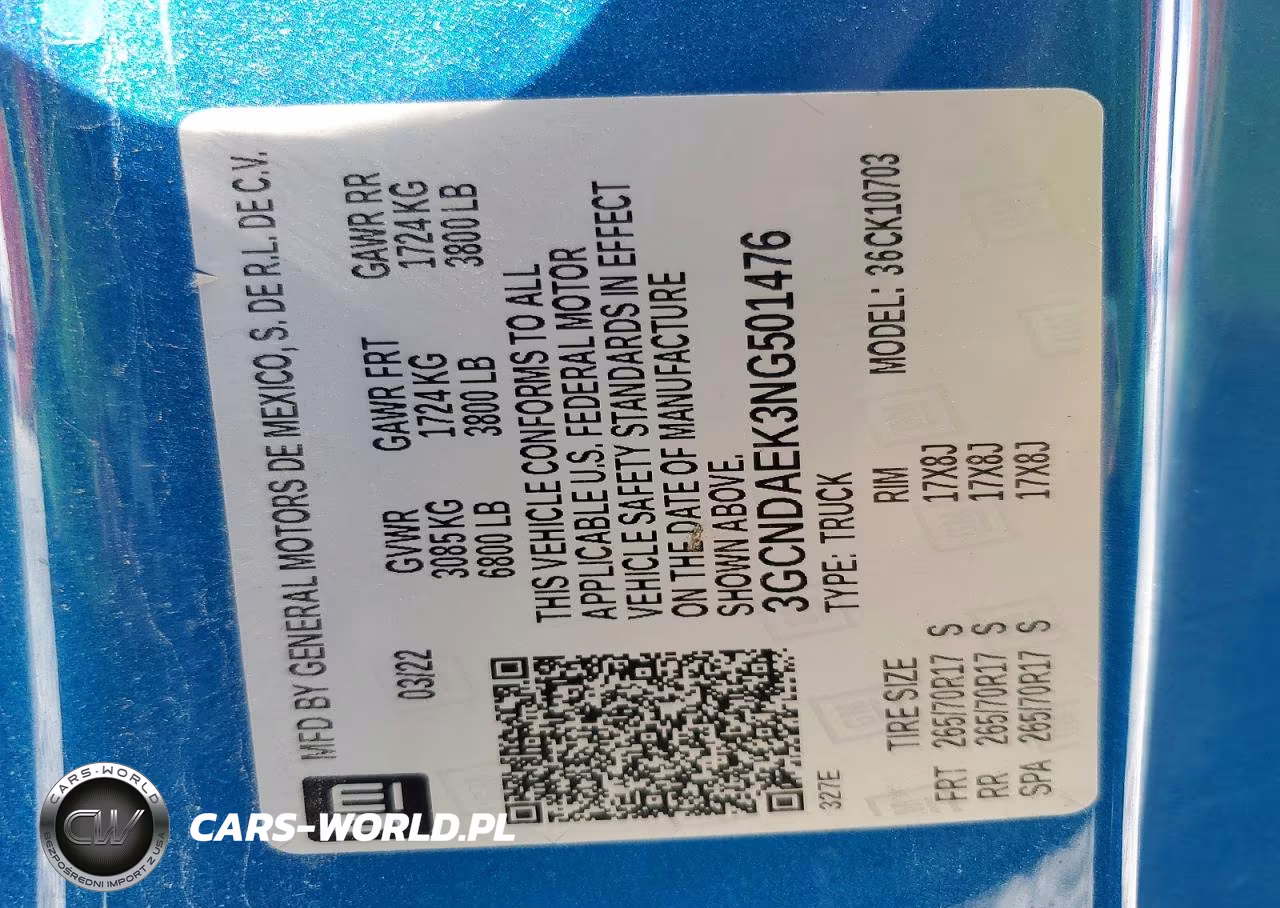 2022 Chevrolet Silverado K1500 VIN:3GCNDAEK3NG501476 - 12