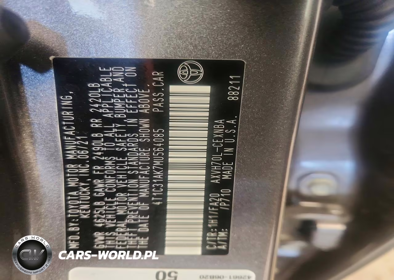 2021 Toyota Camry Le VIN:4T1C31AK7MU564085 - 12
