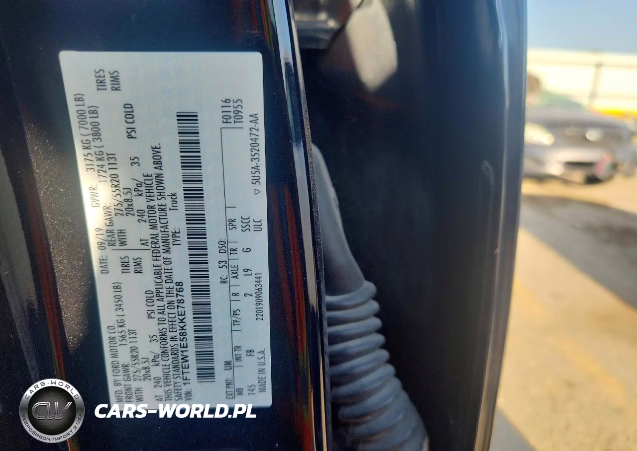 2019 Ford F150 Supercrew VIN:1FTEW1E58KKE78768 - 12