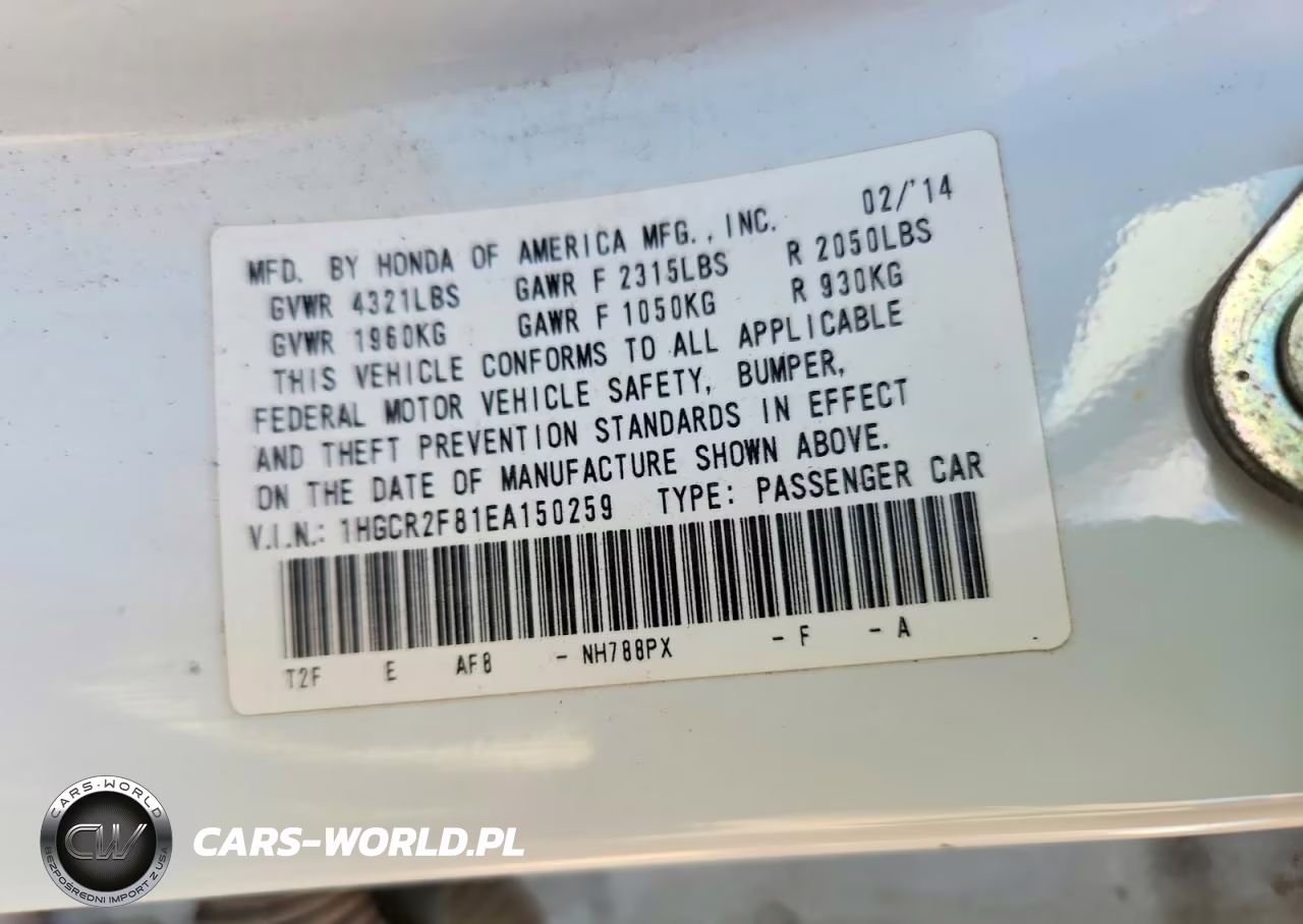 2014 Honda Accord Exl VIN:1HGCR2F81EA150259 - 12