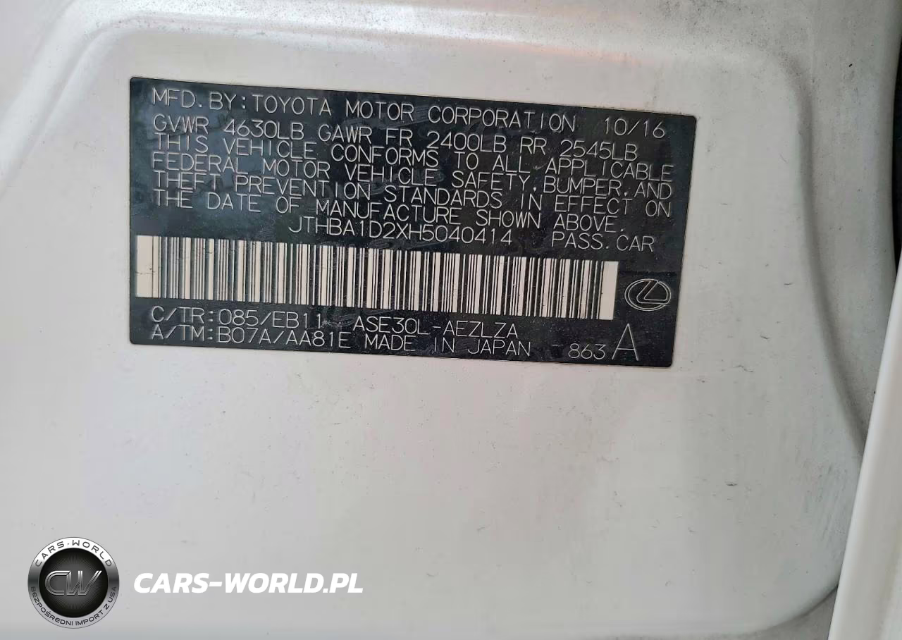 2017 Lexus Is 200T VIN:JTHBA1D2XH5040414 - 13