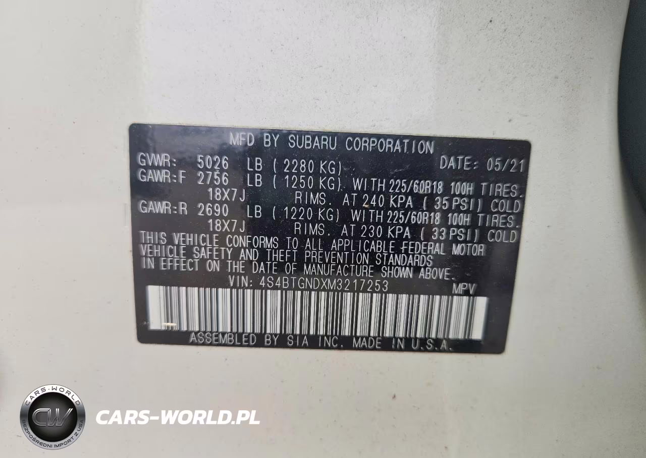 2021 Subaru Outback Limited Xt VIN:4S4BTGNDXM3217253 - 14