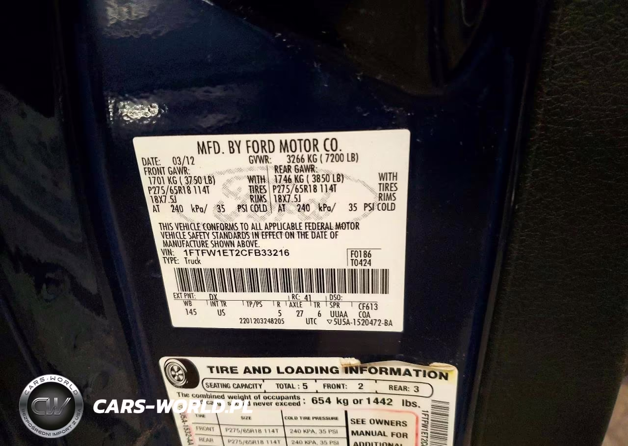 2012 Ford F150 Supercrew VIN:1FTFW1ET2CFB33216 - 12