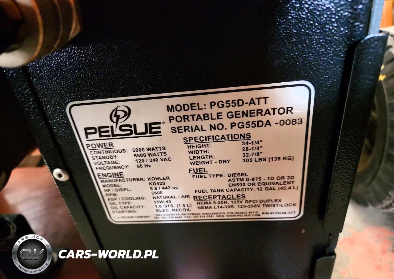2012 Pelsue Pg55D-Att Generator VIN:PG55DA0083 - 10