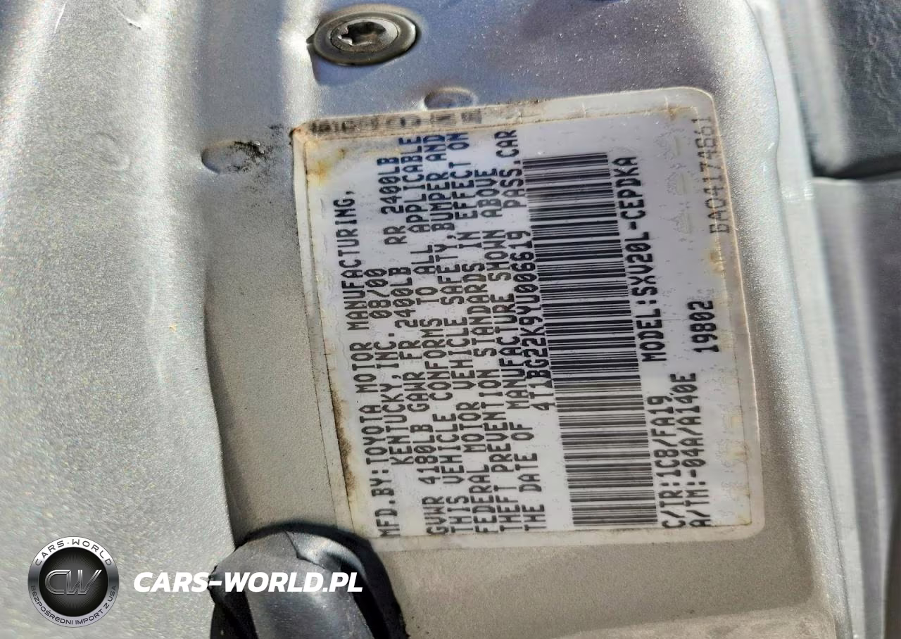 2000 Toyota Camry Ce VIN:4T1BG22K9YU006619 - 12