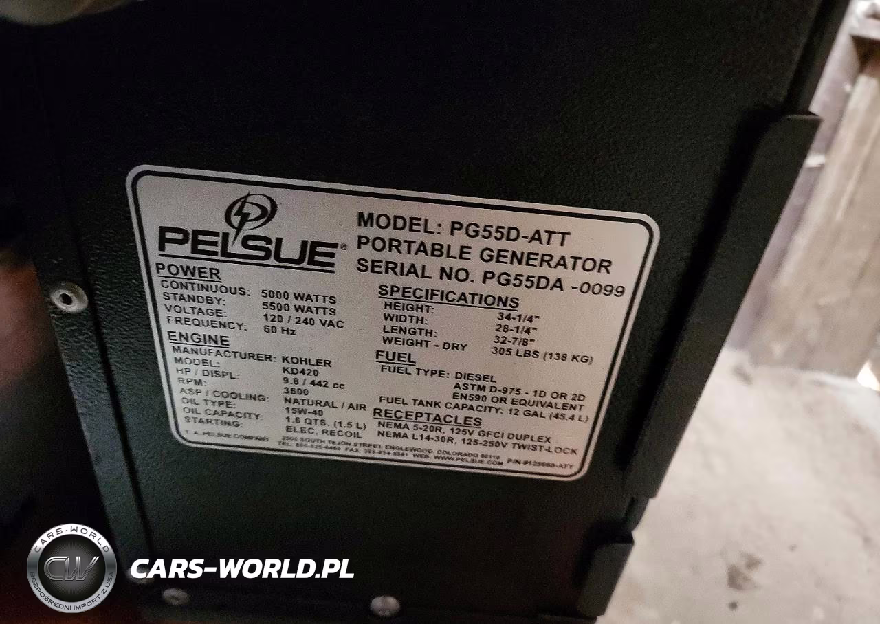 2012 Pelsue Pg55D-Att Generator VIN:PG55DA0099 - 10
