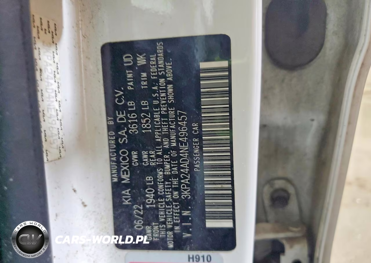 2022 Kia Rio S VIN:3KPA24AD4NE496457 - 12
