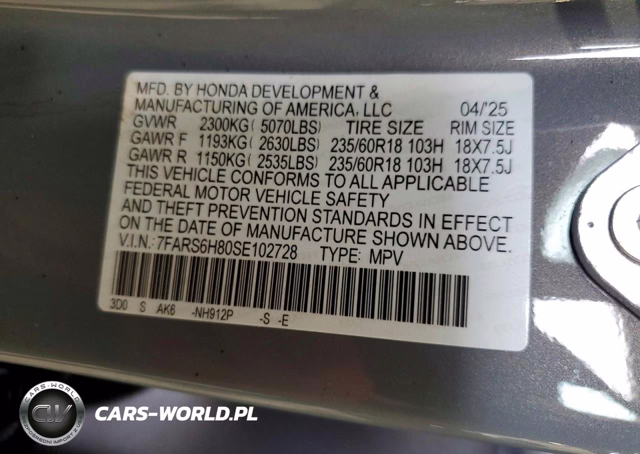 2025 Honda Cr-V Sport-L VIN:7FARS6H80SE102728 - 13