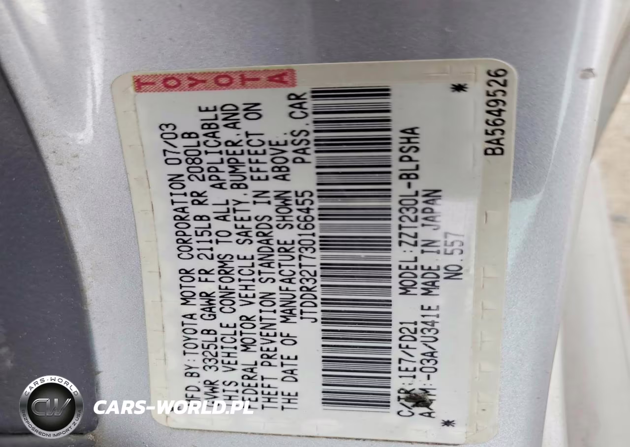 2003 Toyota Celica Gt VIN:JTDDR32T730166455 - 12