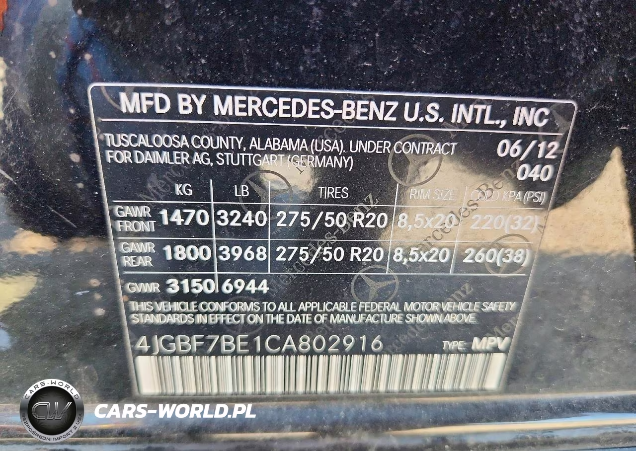 2012 Mercedes-Benz Gl 450 4Matic VIN:4JGBF7BE1CA802916 - 13