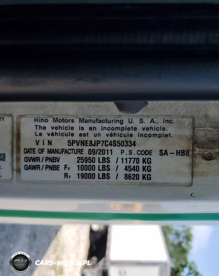 2012 Hino 258-268 Box Truck VIN:5PVNE8JP7C4S50334 - 14