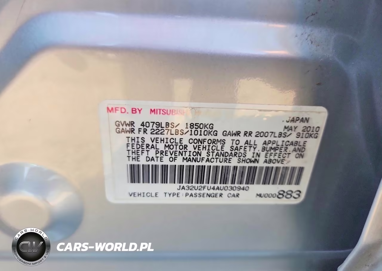 2010 Mitsubishi Lancer Es-Es Sport VIN:JA32U2FU4AU030940 - 12