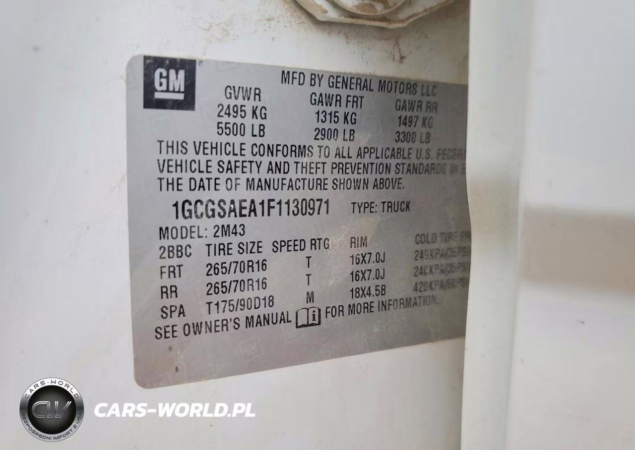 2015 Chevrolet Colorado VIN:1GCGSAEA1F1130971 - 12