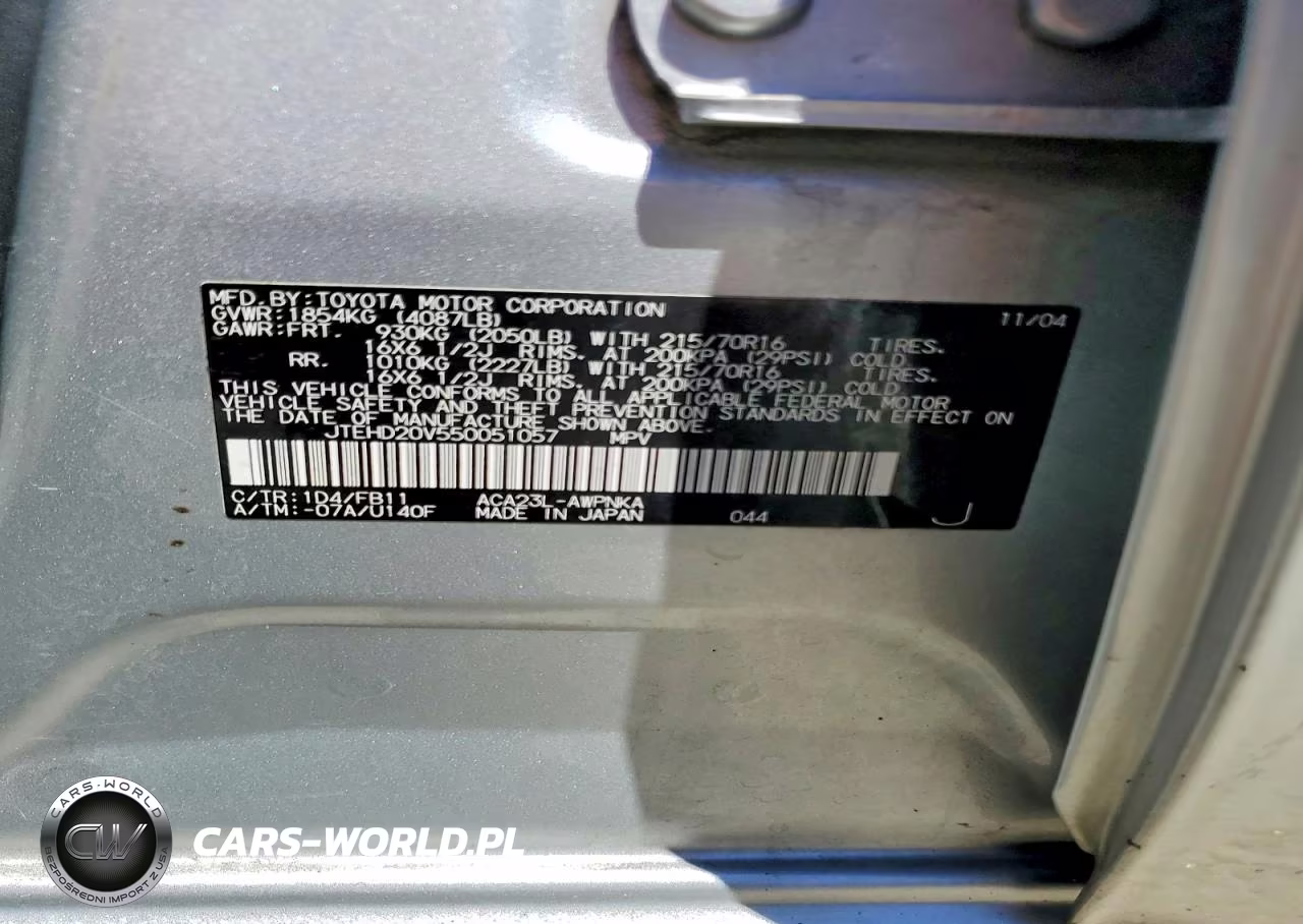 2005 Toyota Rav4 Base VIN:JTEHD20V550051057 - 14