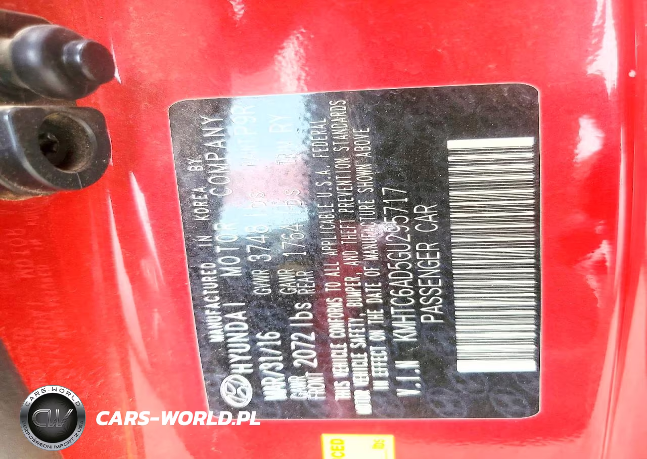 2016 HYUNDAI VELOSTER  VIN:KMHTC6AD5GU295717 - 13