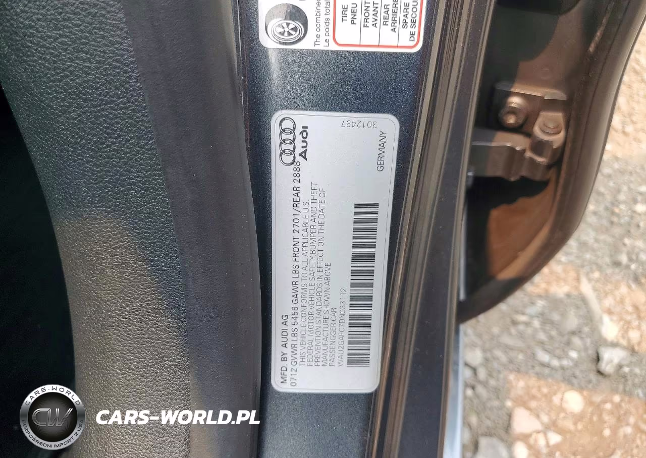 2013 Audi A7 Prestige VIN:WAU2GAFC7DN033112 - 12
