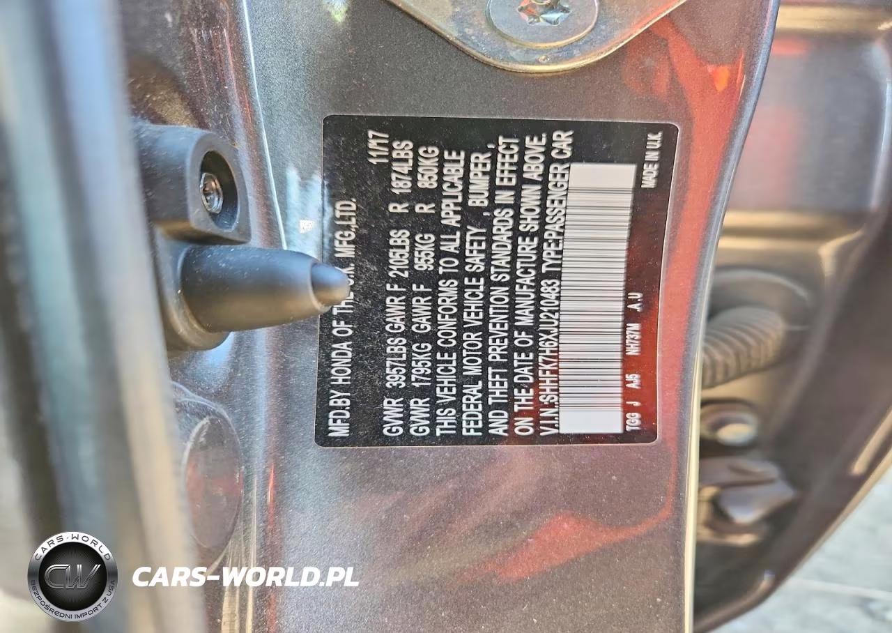2018 Honda Civic Ex VIN:SHHFK7H6XJU210483 - 12