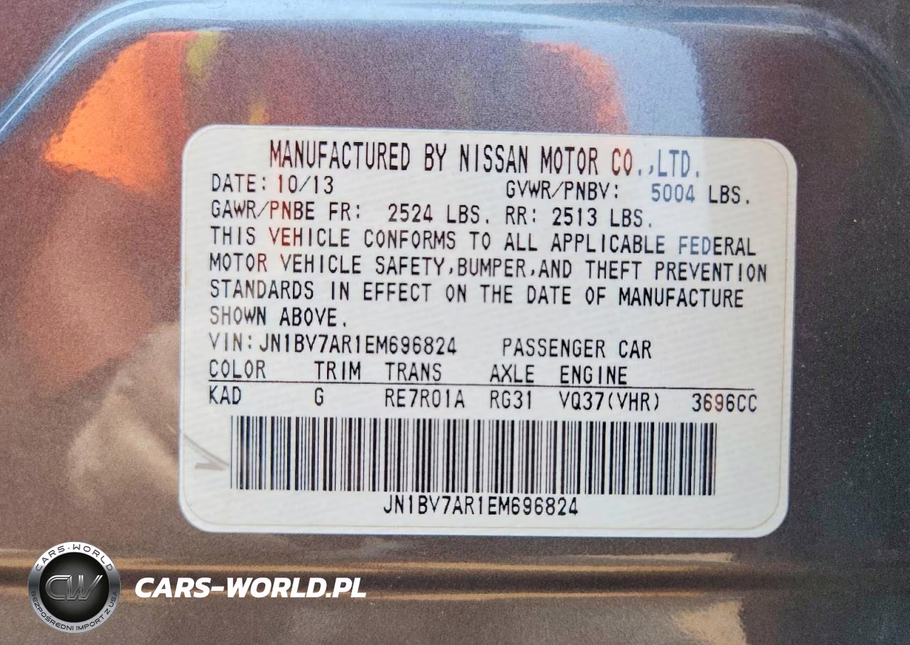 2014 Infiniti Q50 Premium VIN:JN1BV7AR1EM696824 - 13