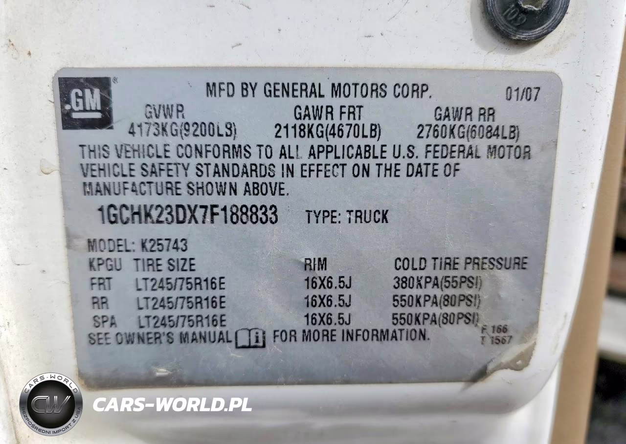 2007 Chevrolet Silverado K2500 Heavy Duty VIN:1GCHK23DX7F188833 - 12