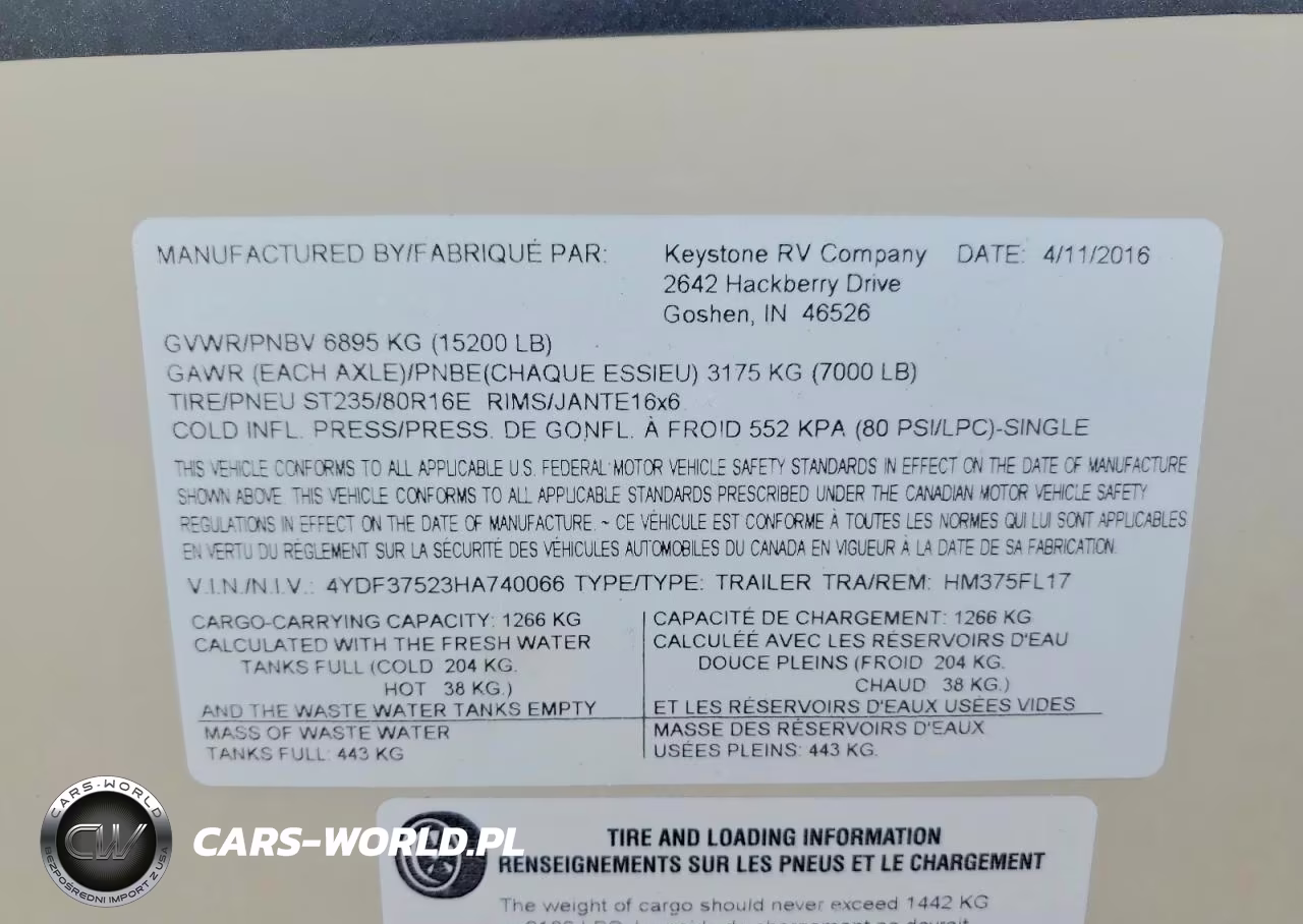 2017 Keystone Montana Camper VIN:4YDF37523HA740066 - 10