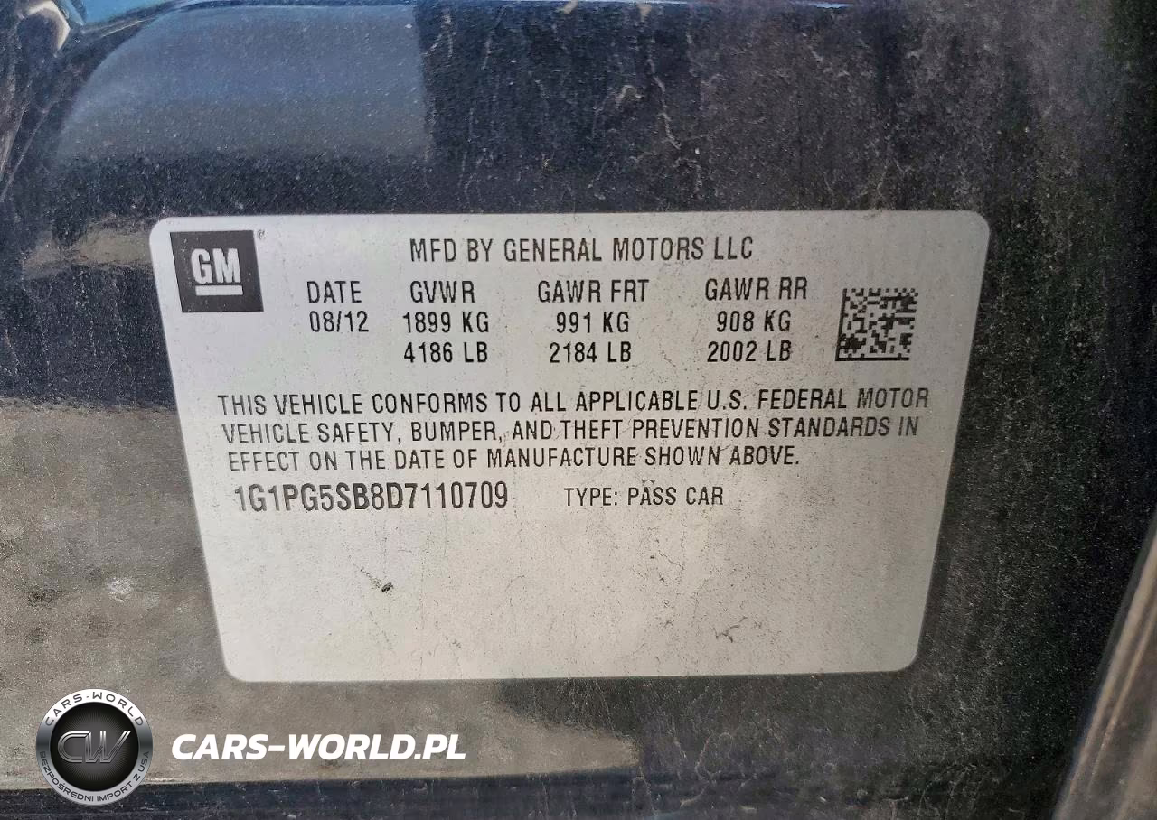 2013 Chevrolet Cruze Ltz VIN:1G1PG5SB8D7110709 - 12