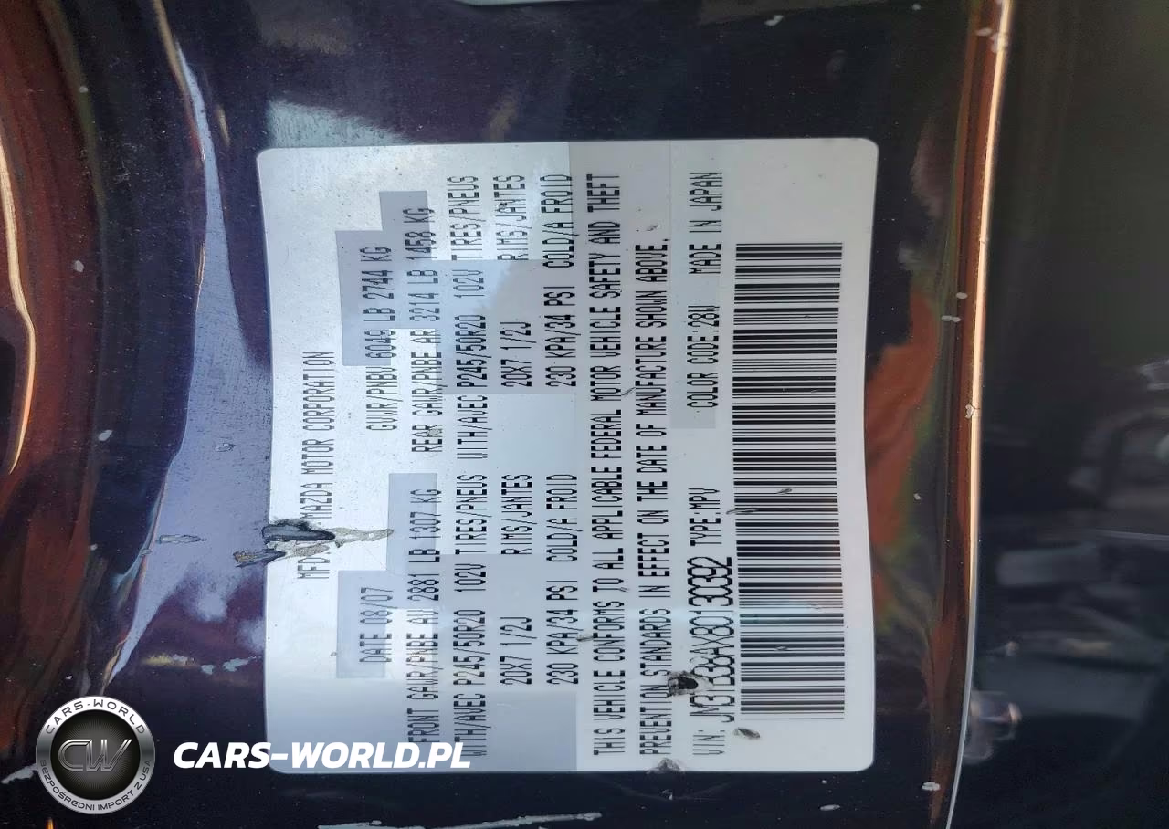 2008 Mazda Cx-9 VIN:JM3TB38AX80130392 - 13