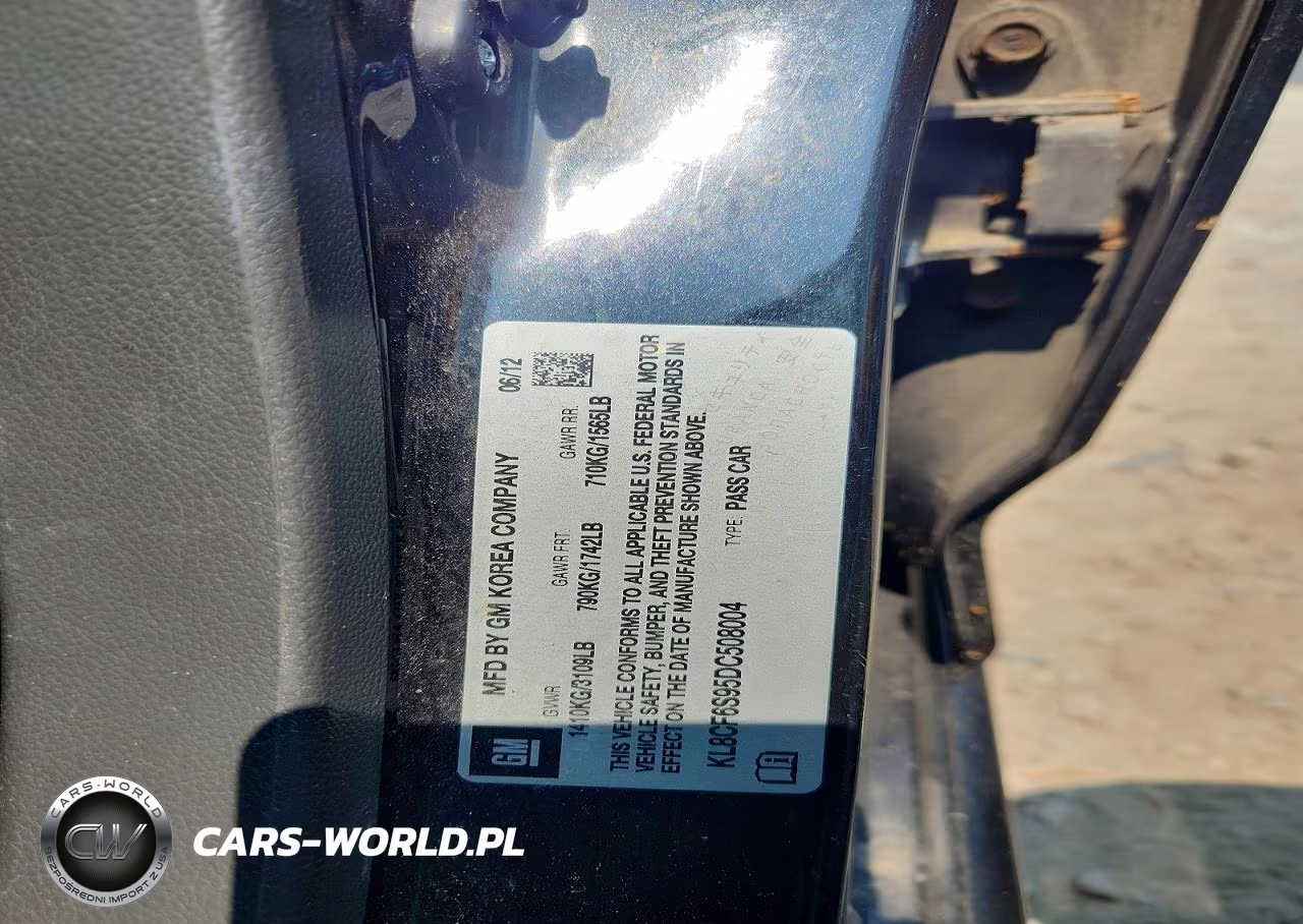 2013 Chevrolet Spark 2Lt VIN:KL8CF6S95DC508004 - 13
