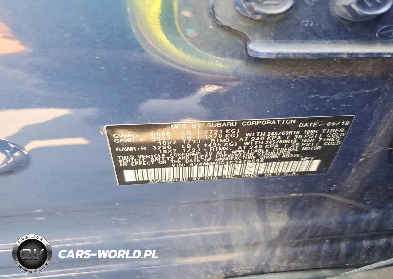 2019 Subaru Ascent Premium VIN:4S4WMABD4K3479556 - 13
