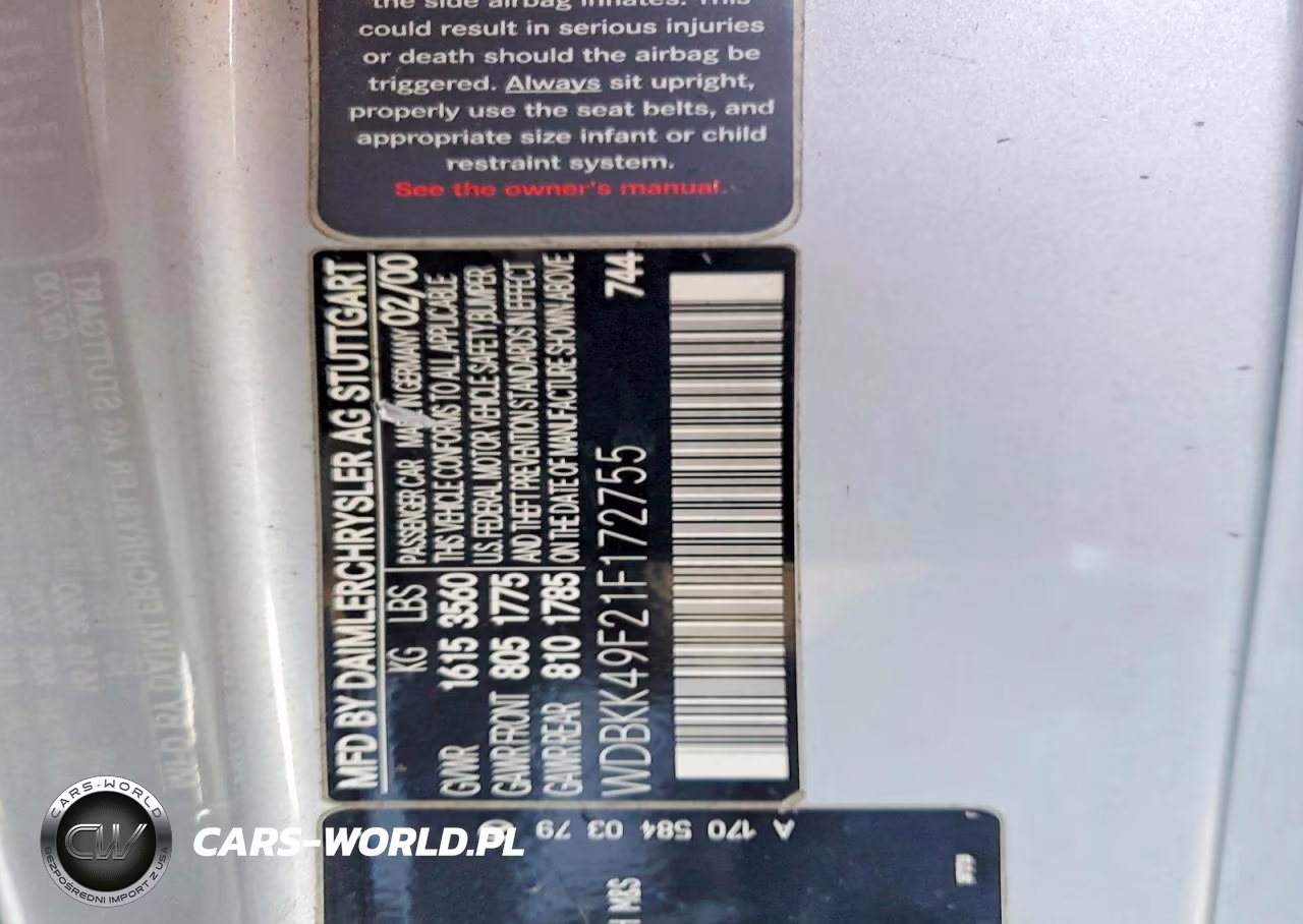 2001 Mercedes-Benz Slk 230 Kompressor VIN:WDBKK49F21F172755 - 13