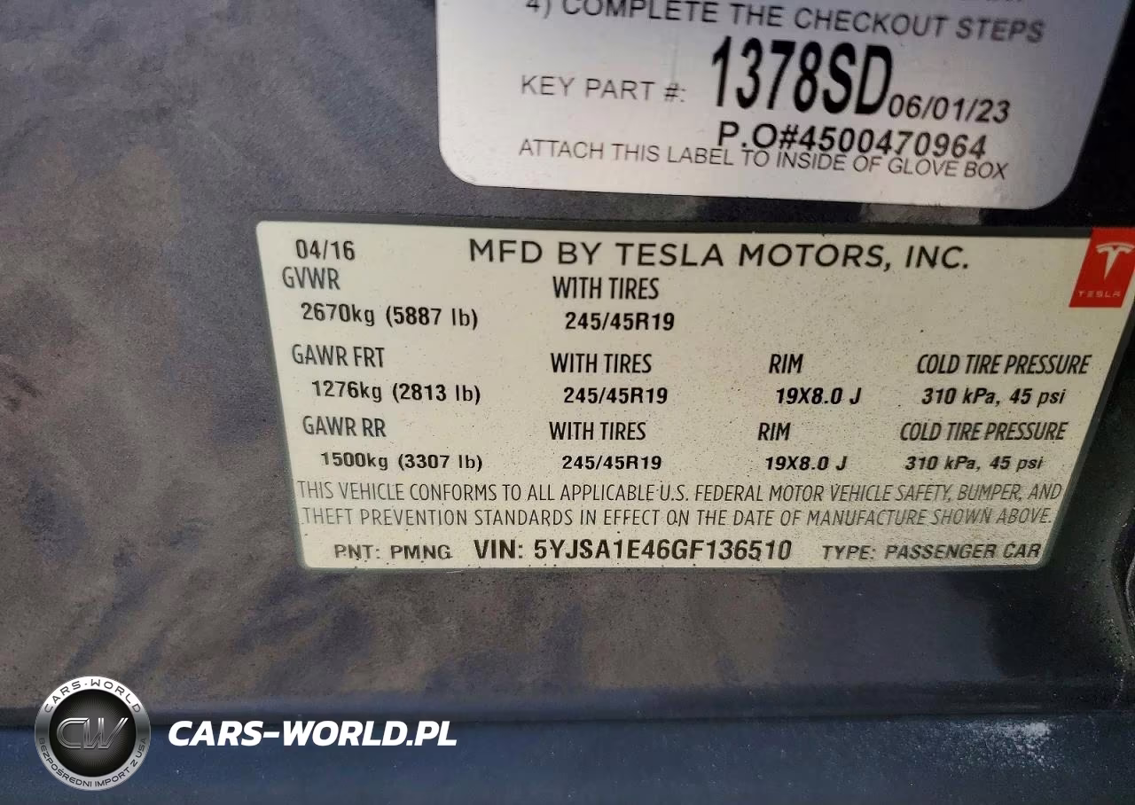 2016 Tesla Model S VIN:5YJSA1E46GF136510 - 12