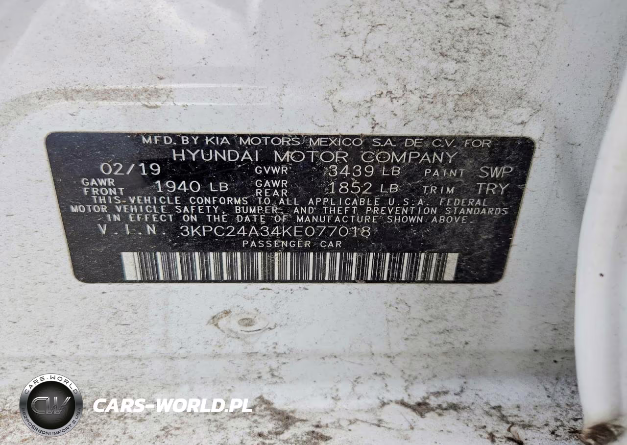 2019 Hyundai Accent Se VIN:3KPC24A34KE077018 - 12