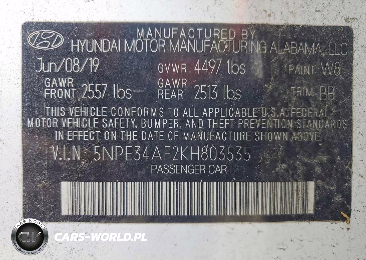 2019 Hyundai Sonata Sel VIN:5NPE34AF2KH803535 - 12