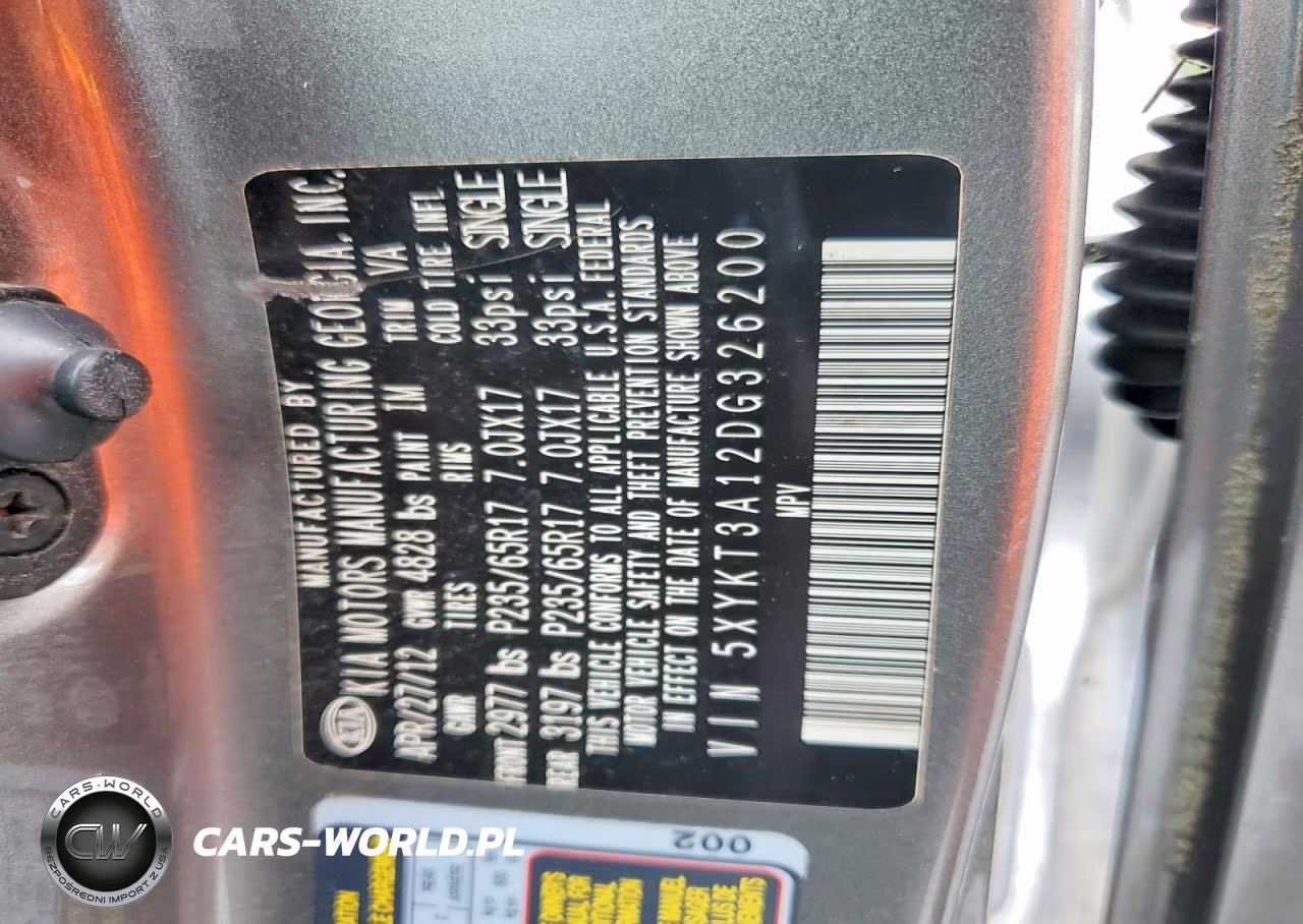 2013 Kia Sorento Lx VIN:5XYKT3A12DG326200 - 13
