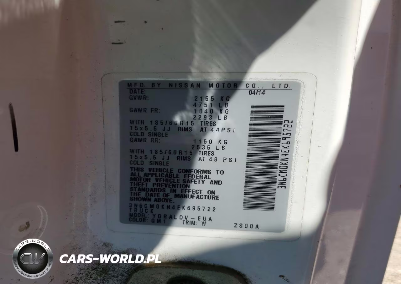 2014 Nissan Nv200 S VIN:3N6CM0KN4EK695722 - 13