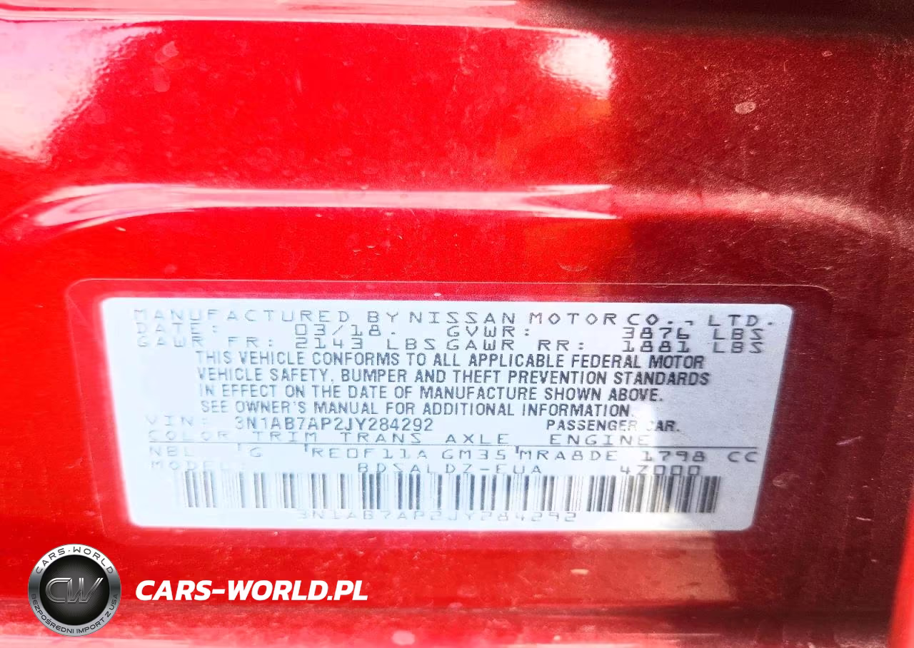 2018 Nissan Sentra Sv VIN:3N1AB7AP2JY284292 - 12