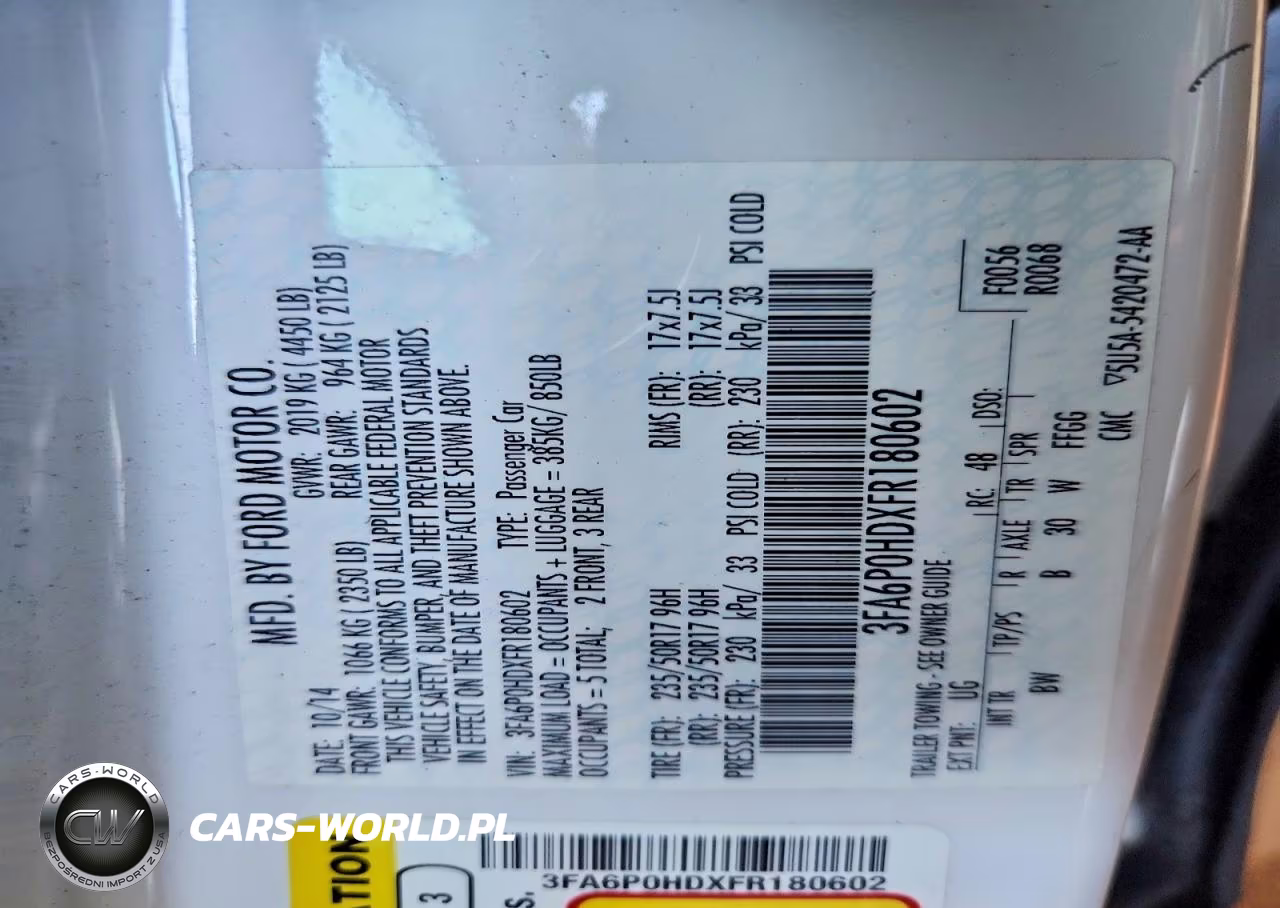 2015 Ford Fusion Se VIN:3FA6P0HDXFR180602 - 12