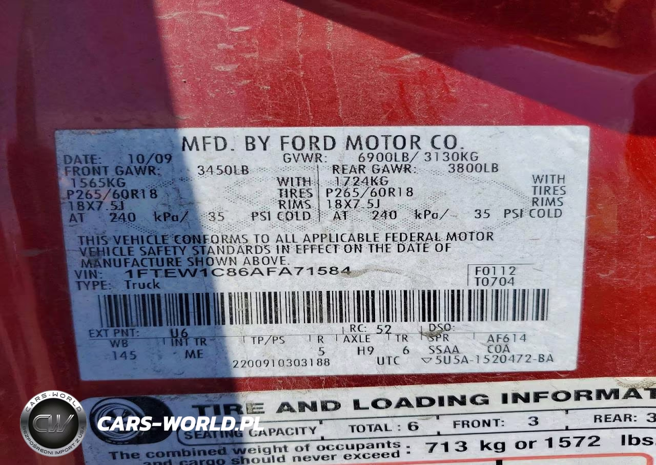 2010 Ford F150 Supercrew VIN:1FTEW1C86AFA71584 - 12