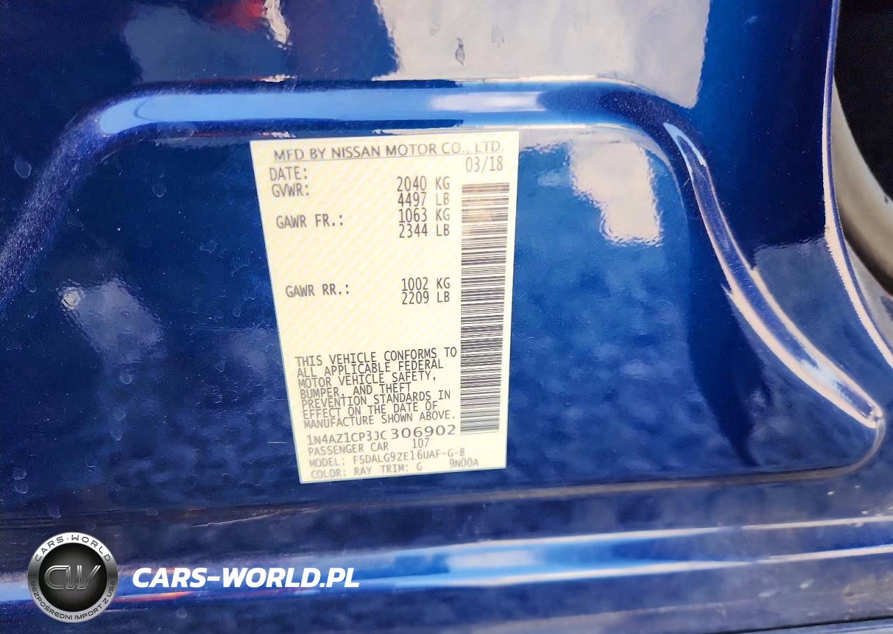2018 Nissan Leaf Sl VIN:1N4AZ1CP3JC306902 - 12