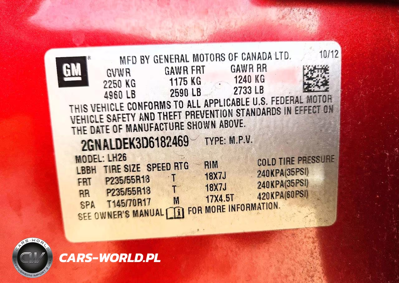 2013 Chevrolet Equinox Lt VIN:2GNALDEK3D6182469 - 13