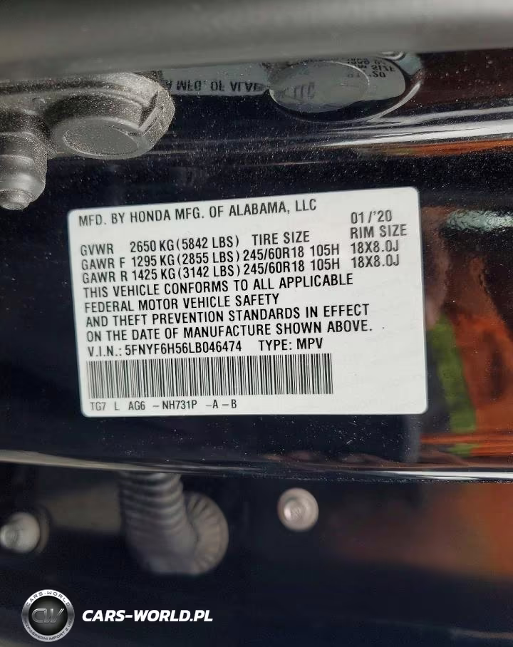 2020 Honda Pilot Exl VIN:5FNYF6H56LB046474 - 13