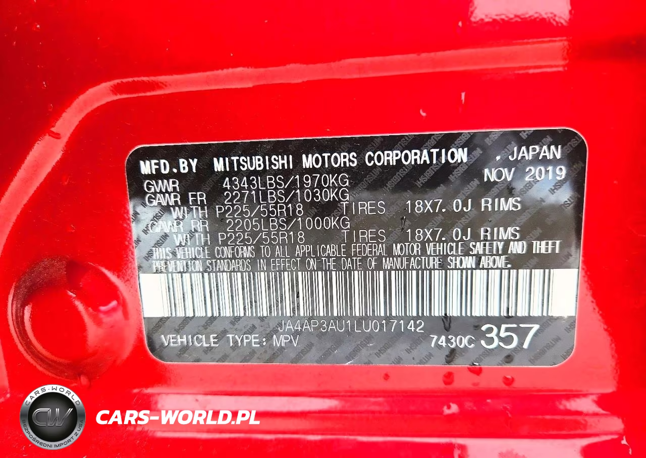 2020 Mitsubishi Outlander Sport Es VIN:JA4AP3AU1LU017142 - 13