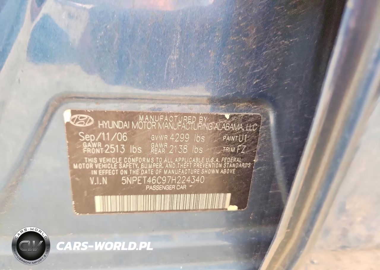 2007 Hyundai Sonata Gls VIN:5NPET46C97H224340 - 12