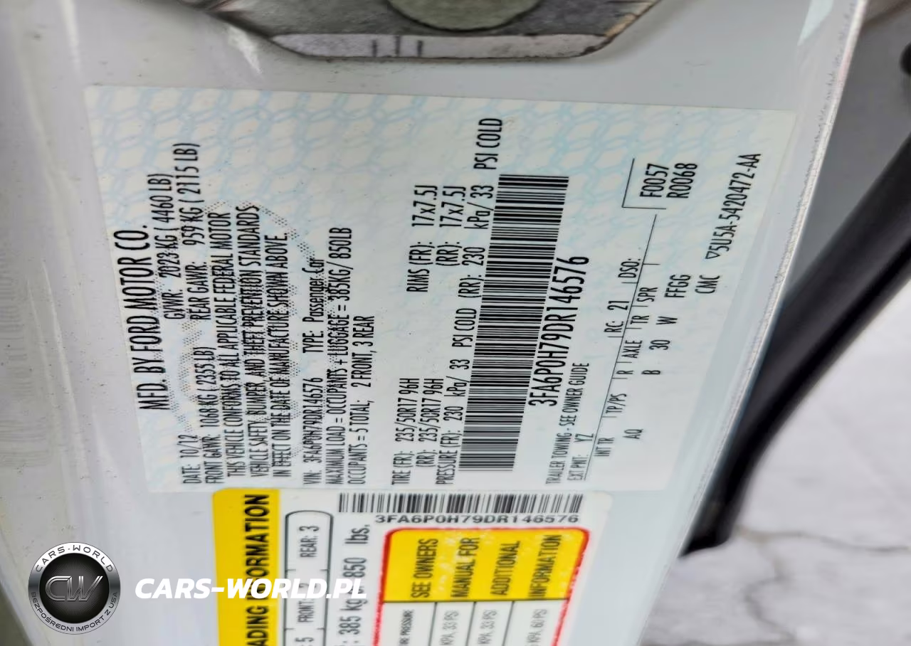 2013 Ford Fusion Se VIN:3FA6P0H79DR146576 - 12