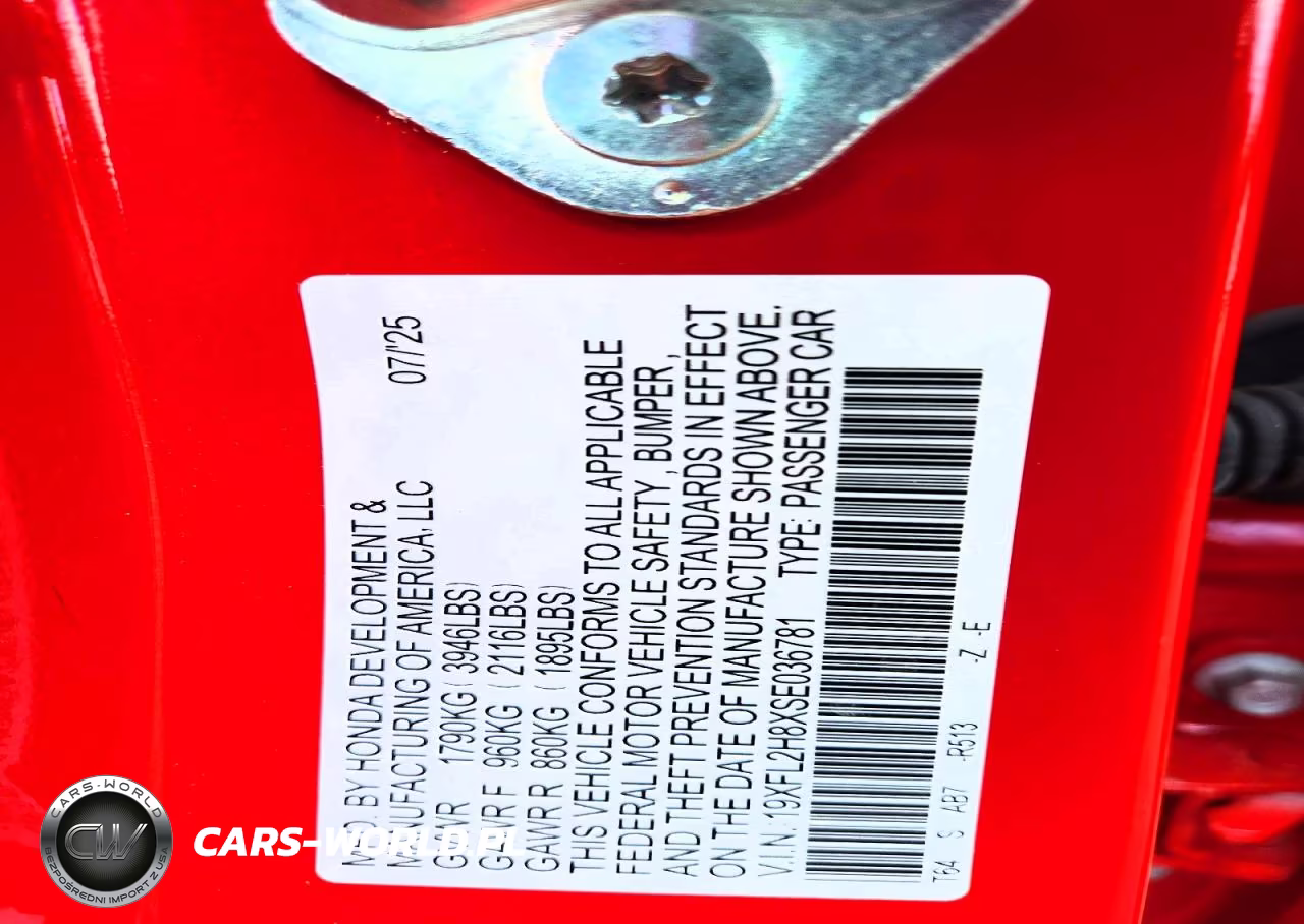 2025 Honda Civic Sport VIN:19XFL2H8XSE036781 - 12