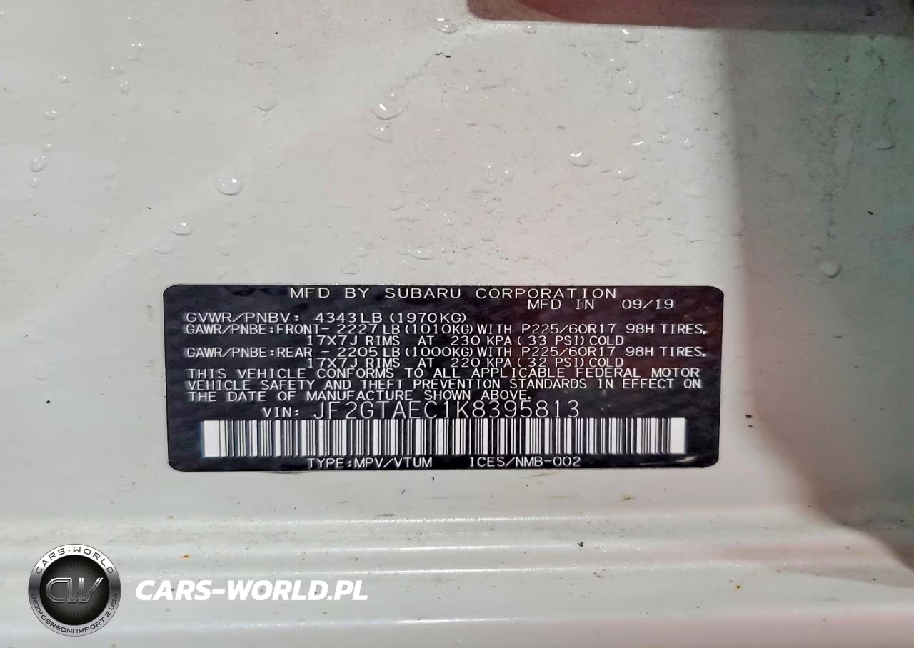 2019 Subaru Crosstrek Premium VIN:JF2GTAEC1K8395813 - 13