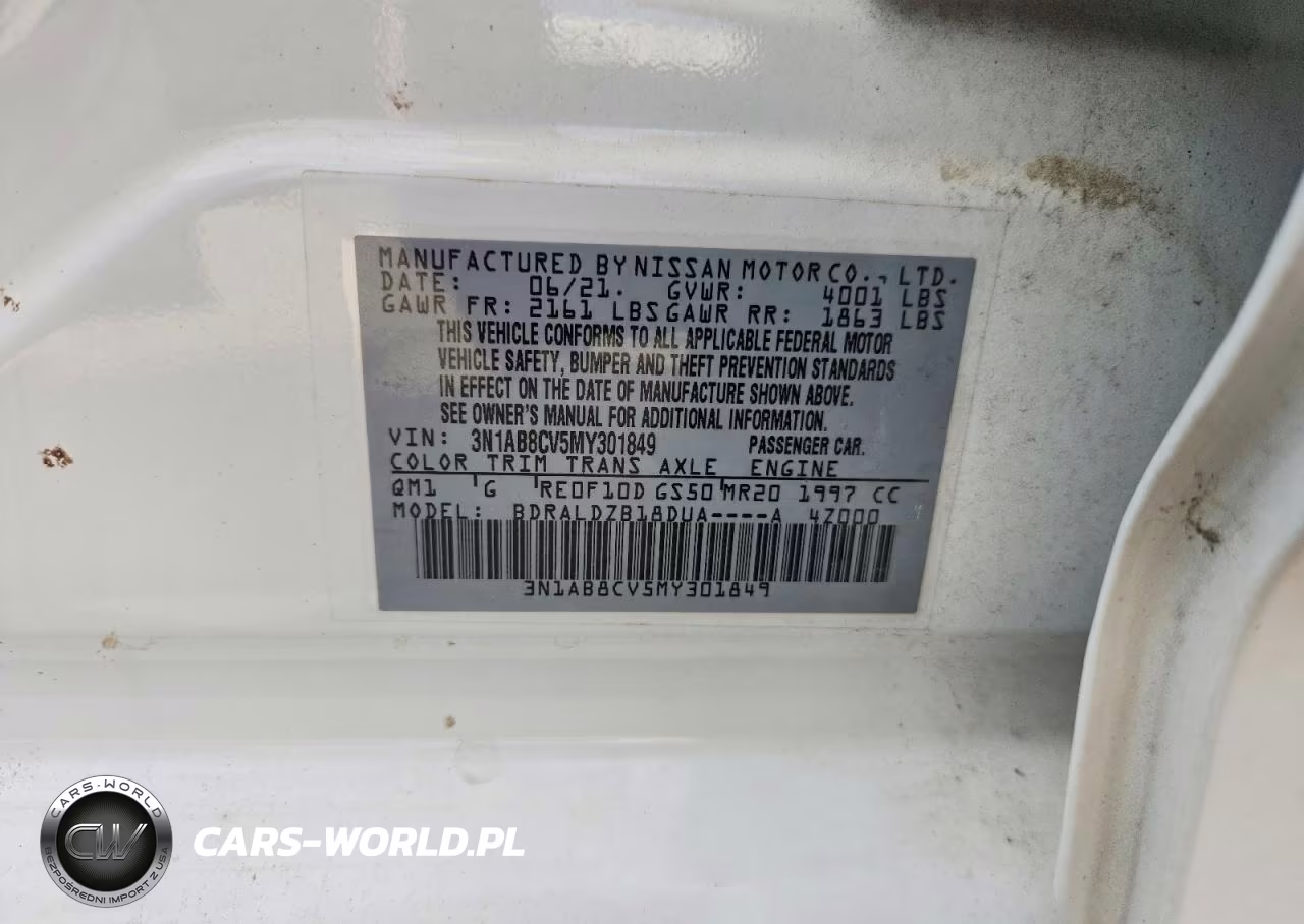 2021 Nissan Sentra Sv VIN:3N1AB8CV5MY301849 - 12