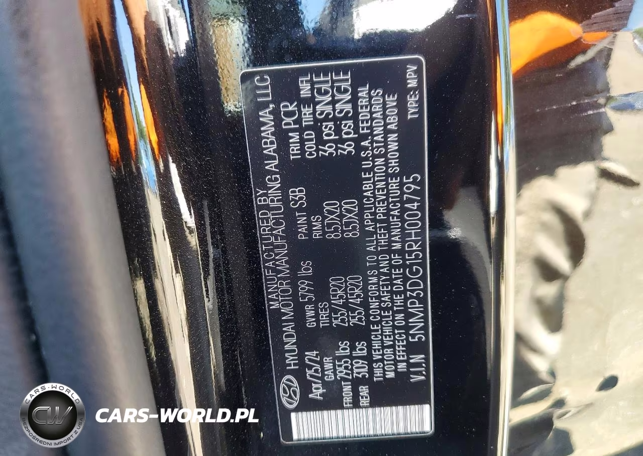2024 Hyundai Santa Fe Limited VIN:5NMP3DG15RH004795 - 14